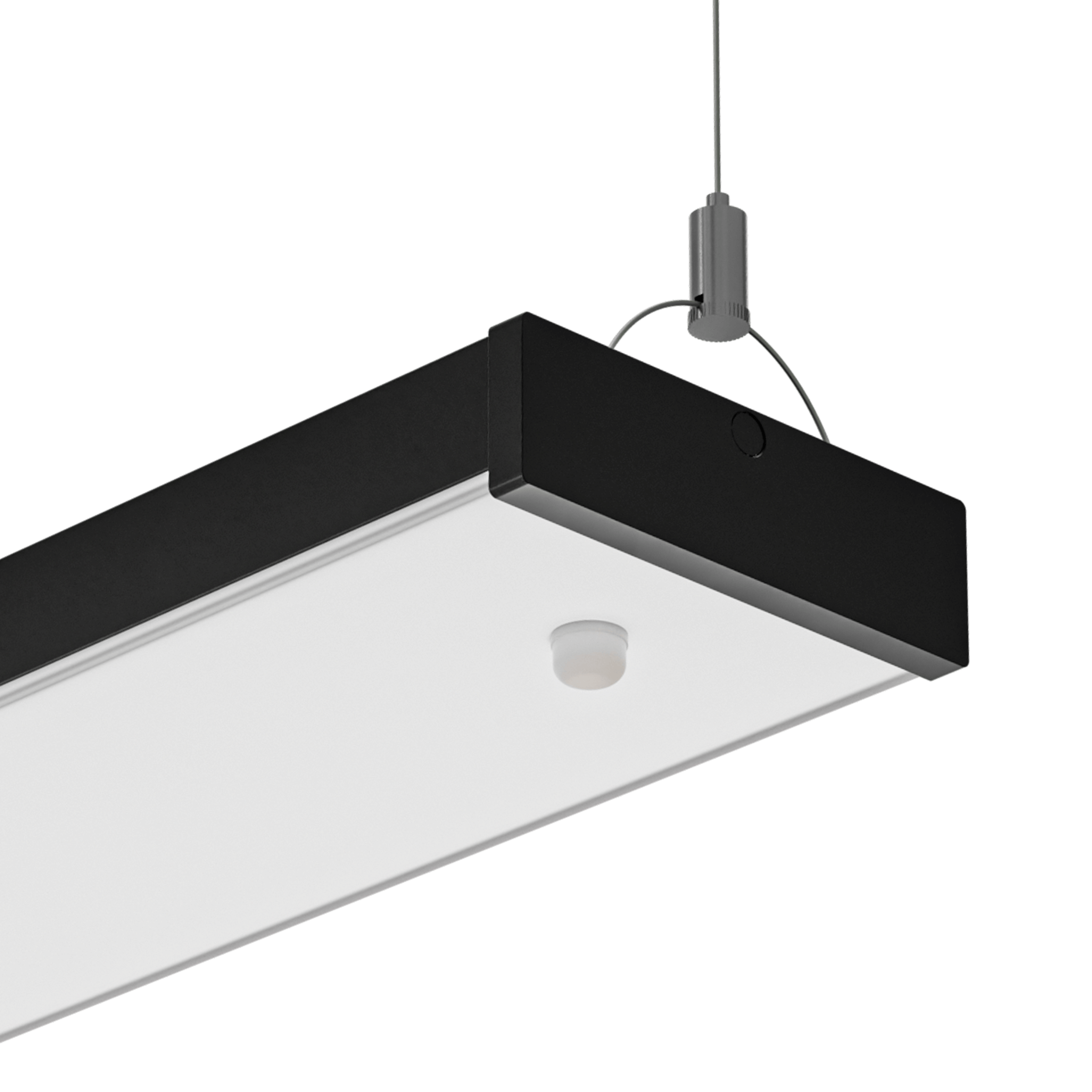 welight intelligent | EAL 303 Retrofit LED-Aufbauleuchte Aufhängung – Detail schwarz matt