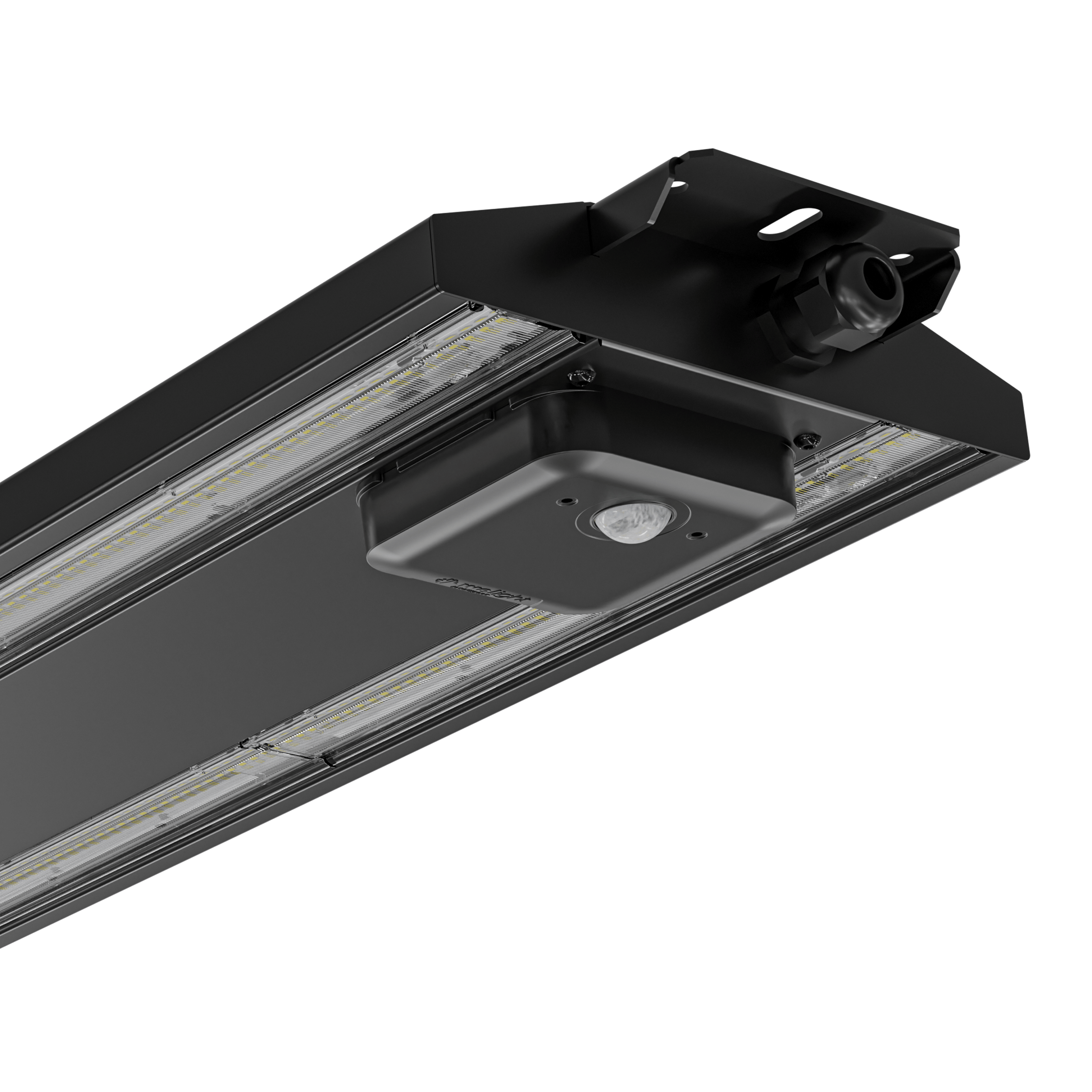 welight intelligent | LHS 606 LED Highperformance Sensor Hallenstrahler – Perspektive Detailansicht schwarz matt